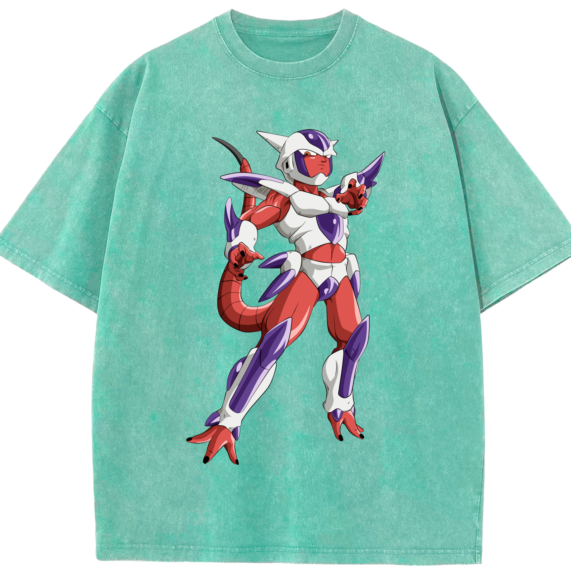 （画像用） ドラゴンボール フリーザ DRAGON BALL Frieza 綿100% ヴィンテージ風 半袖Tシャツ（フロントプリント）